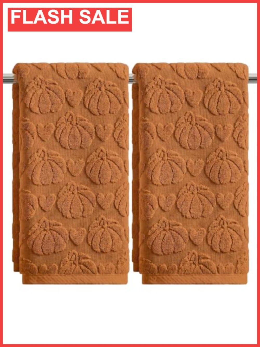 2 Pcs 100% Cotton Jacquard Hand Towels 13.7 x 29.5 Soft Absorbent